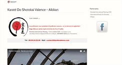 Desktop Screenshot of karatevalence.com